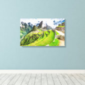 キャンバスマチュピチュ，クスコ – ペルー キャンバスプリント (インサイチュ (ウッドフロア))