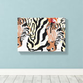 キャンバスラップ/シマウマ キャンバスプリント (インサイチュ (ウッドフロア))