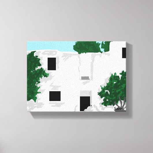 キャンバスラップ/パレオカストロ修道院ギリシャ キャンバスプリント (正面)