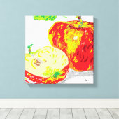 キャンバスラップ/ Apple a Day キャンバスプリント (インサイチュ (ウッドフロア))