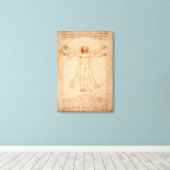 キャンバスヴィトルヴィアンマンバイレオナルド・ダ・ヴィンチ キャンバスプリント (インサイチュ (ウッドフロア))