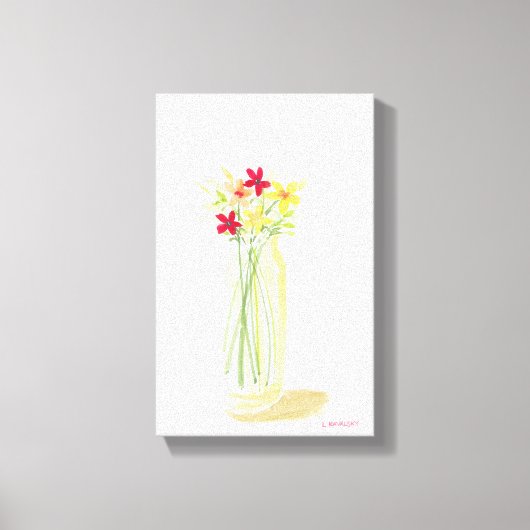 キャンバス上のオリジナル水のカラーアートワーク2 キャンバスプリント (正面)