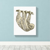 キャンバス上のスロース キャンバスプリント (インサイチュ (ウッドフロア))