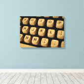 キャンバス上のタイプライター鍵 キャンバスプリント (インサイチュ (ウッドフロア))