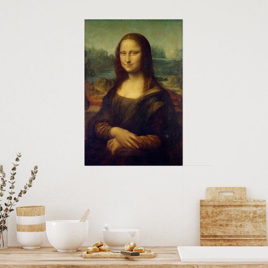 キャンバス上のモナリザ絵画のプリントの実際のサイズ ポスター (キッチン)