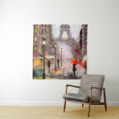 キャンバス上の油絵、パリの通りビュー。アート タペストリー (インサイチュ)