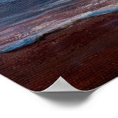 キャンバス上の海とビーチの油絵。リッチg ポスター (角)