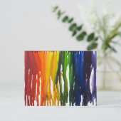 キャンバス上の溶融クレヨン ポストカード (スタンド正面)