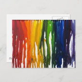 キャンバス上の溶融クレヨン ポストカード (正面/裏面)