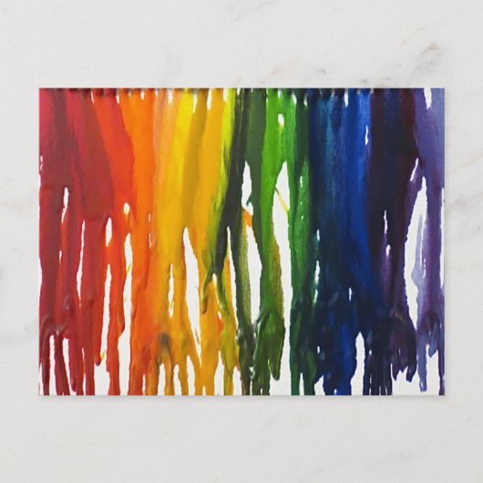キャンバス上の溶融クレヨン ポストカード (正面)