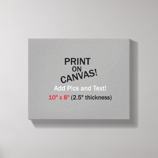 キャンバス上の画像 – 10インチx 8インチ（厚さ2.5インチ） キャンバスプリント (正面)