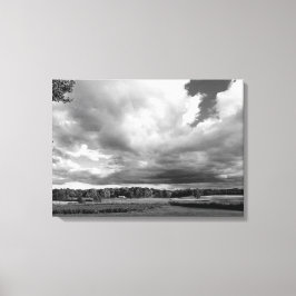 キャンバス上の白黒の国写真 キャンバスプリント