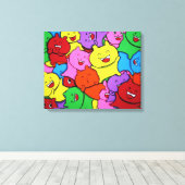 キャンバス上の至る所で美味しい キャンバスプリント (インサイチュ (ウッドフロア))