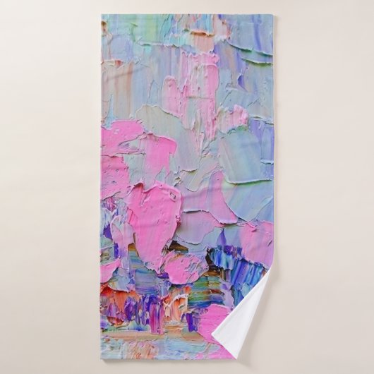 キャンバス上の表絵を描現エンボス、を使用して作成 バスタオル (バスタオル)