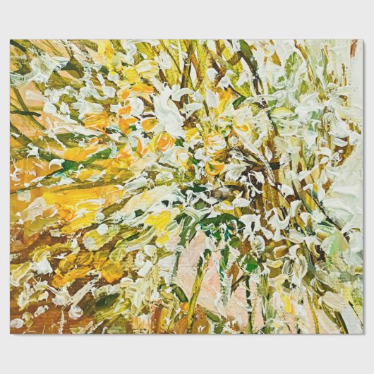 キャンバス上の表絵を描現エンボス、を使用して作成 ラッピングペーパー (フラット)