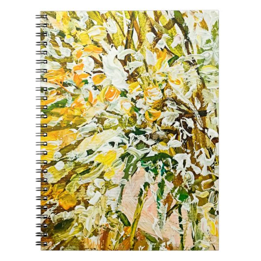 キャンバス上の表絵を描示的なエンボス、次を使用して作成 ノートブック (正面)