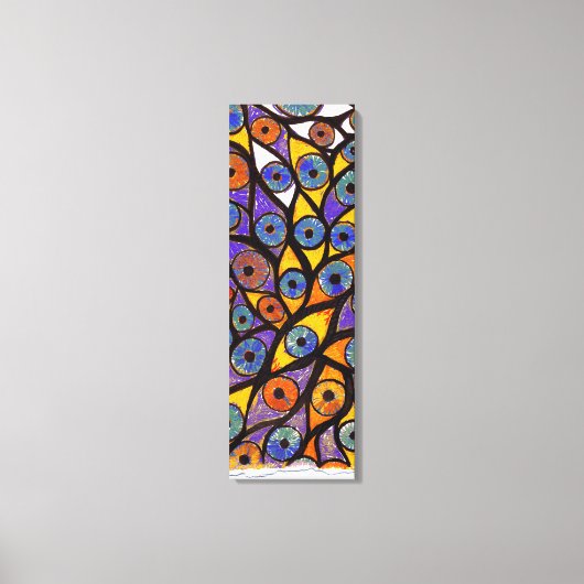 キャンバス上の複数の目 キャンバスプリント (正面)