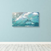 キャンバス上の魚の学校20 "x 16" キャンバスプリント (インサイチュ (ウッドフロア))