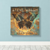 キャンバス上の黒い蝶のアートワーク キャンバスプリント (インサイチュ (ウッドフロア))