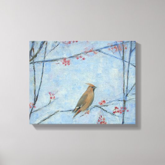 キャンバス上のWaxwing 2013油 キャンバスプリント (正面)