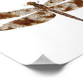 キャンバス上トンボ3 ポスター (角)