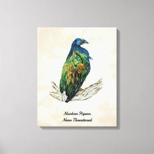 キャンバス上色彩の鮮やかのハンドバードプリント キャンバスプリント (正面)