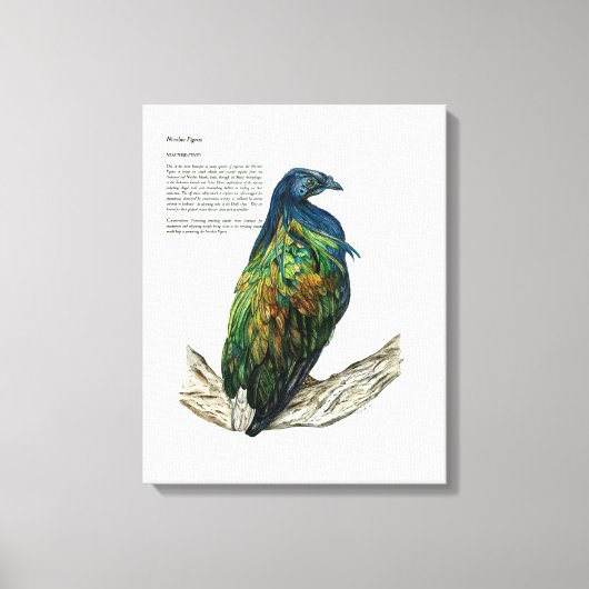 キャンバス上色彩の鮮やかのハンドバードプリント キャンバスプリント (正面)