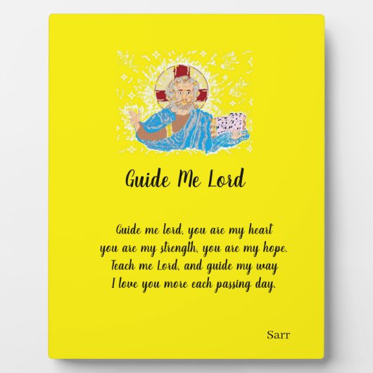 キャンバス付きイーゼル：主の祈りの言葉 フォトプラーク (正面)