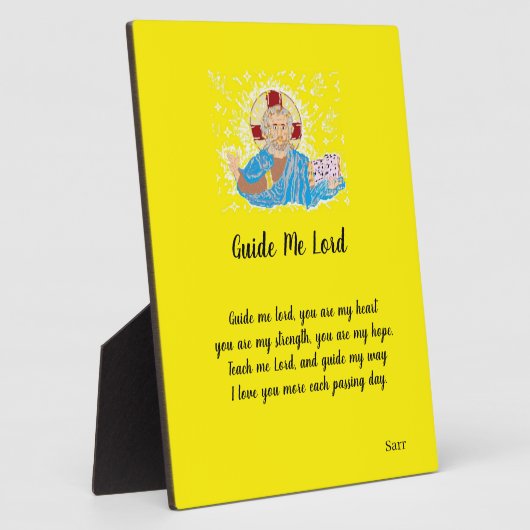 キャンバス付きイーゼル：主の祈りの言葉 フォトプラーク (側面)