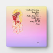 キャンバス付き卓上イーゼル賛美:この家 フォトプラーク (正面)