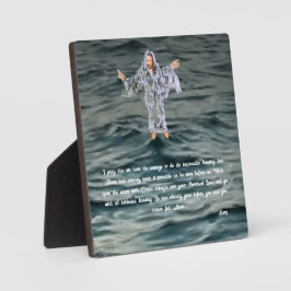 キャンバス付き卓上イーゼル : イエスが水の上を歩く, フォトプラーク