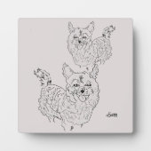 キャンバス付き卓上イーゼル；コーギパピーズ フォトプラーク (正面)