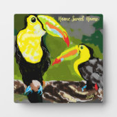 キャンバス付き卓上用イーゼル；トローピル鳥 フォトプラーク (正面)