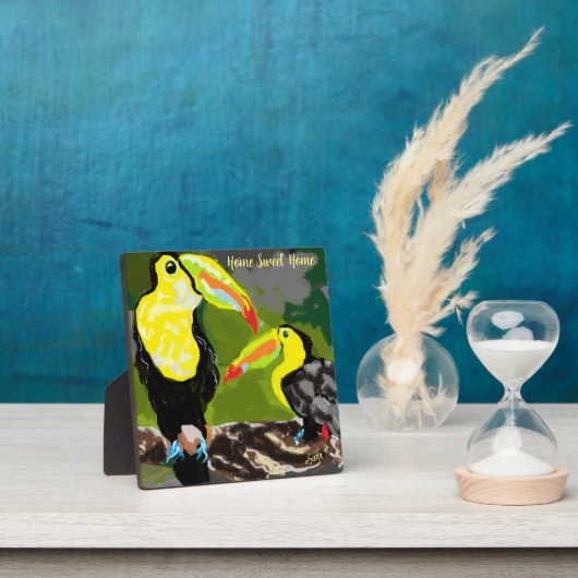 キャンバス付き卓上用イーゼル；トローピル鳥 フォトプラーク (インサイチュ)