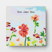 キャンバス付き卓上用イーゼル；ワイルドフラワー フォトプラーク (正面)