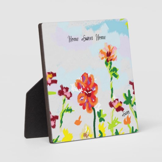 キャンバス付き卓上用イーゼル；ワイルドフラワー フォトプラーク (正面)