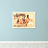 キャンバス再生ヴィンテージフランスのポスター キャンバスプリント (インサイチュ (ウッドフロア))