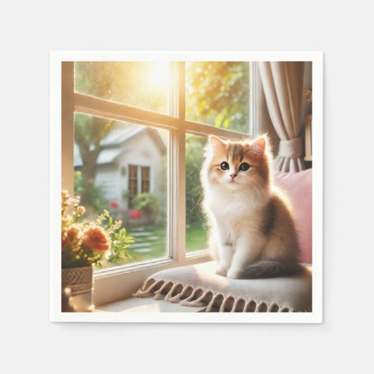 "キャンバス創造:衣服&デコール" スタンダードカクテルナプキン (正面)