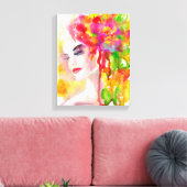 キャンバス印刷春女性。 キャンバスプリント (インサイチュ (リビング))
