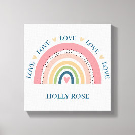 キャンバス印刷 – レインボーハートブルー2 キャンバスプリント