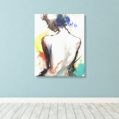 キャンバス印刷、女性シルエット絵画ズ キャンバスプリント (インサイチュ (ウッドフロア))