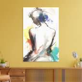 キャンバス印刷、女性シルエット絵画ズ キャンバスプリント (インサイチュ (リビング))