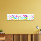 キャンバス印刷 – 数々の色付きゾウ キャンバスプリント (インサイチュ (リビング))