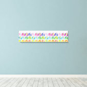 キャンバス印刷 – 数々の色付きゾウ キャンバスプリント (インサイチュ (ウッドフロア))