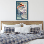 キャンバス印刷 – Ballerina水彩 キャンバスプリント (インサイチュ (寝室))