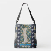 キャンバス子猫: クロスボディバッグ (裏面)