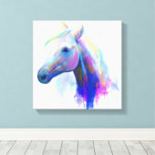 キャンバス数々の印刷抽象芸術色の頭の馬 キャンバスプリント (インサイチュ (ウッドフロア))