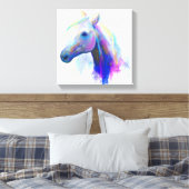 キャンバス数々の印刷抽象芸術色の頭の馬 キャンバスプリント (インサイチュ (寝室))