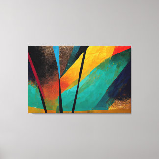 キャンバス用の抽象芸術オレンジとブラックのデジタルアート キャンバスプリント