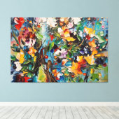 キャンバス絵を描に咲いている花の香り キャンバスプリント (インサイチュ (ウッドフロア))